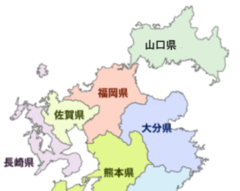 九州北部の地図